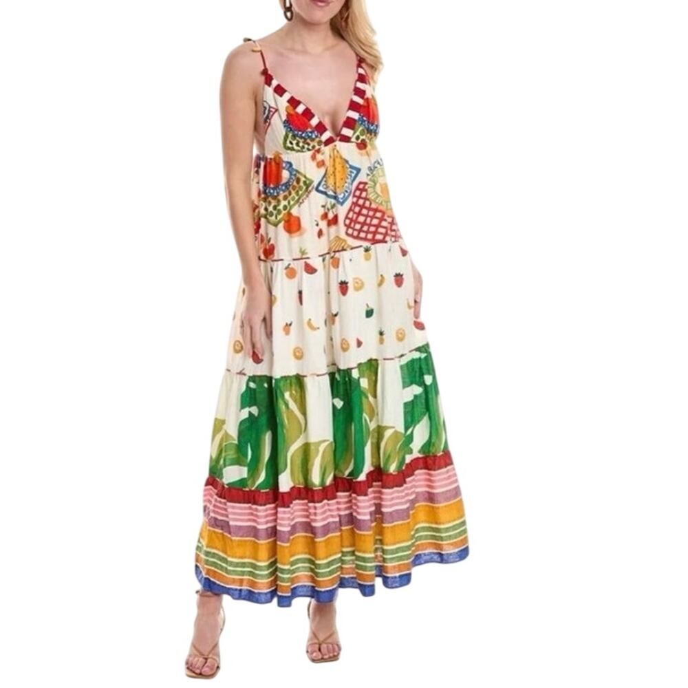 FARM RIO Mixed Picnic Maxi Dress Size XL New with Tag Sold out online - Picture 7 of 16